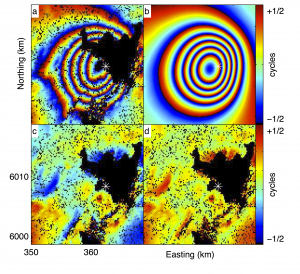 graphic depiction of interferograms for laguna del maule